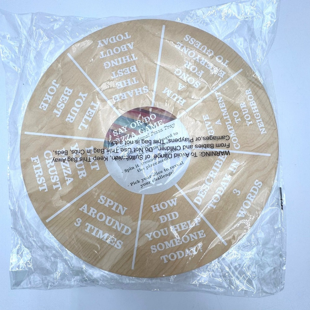 NEW TARGET Bullseye Playground Say or Do Pizza Game Conversational Serving Tray